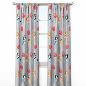 Bluey Window Panel Drapes for Kids, Decorative Curtain Panels for Bedroom